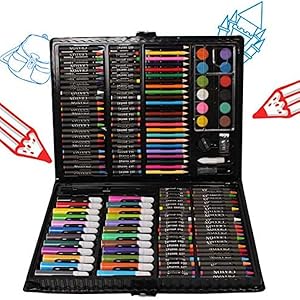 Generic-168-Piece-Art-SetPainting--Drawing-Supplies-Kit-with-Portable-Art-BoxOil-Pastels-Crayons-Col-B07XGBDWXP